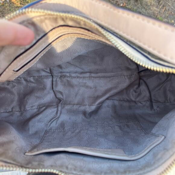 MICHAEL KORS Leather Signature Shoulder Bag, Brown & Tan - Picture 9 of 11